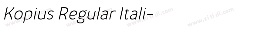 Kopius Regular Itali字体转换